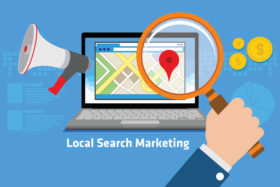 local search marketing vector illustration design concept