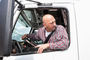 An image showing a student taking the CDL skills test as part of the Entry Level Driver Training Requirements.