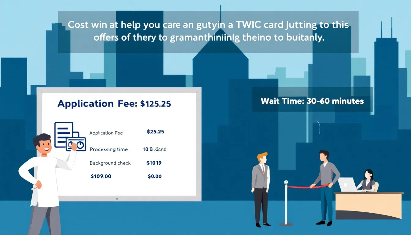 A visual representation of the cost associated with obtaining a TWIC card.